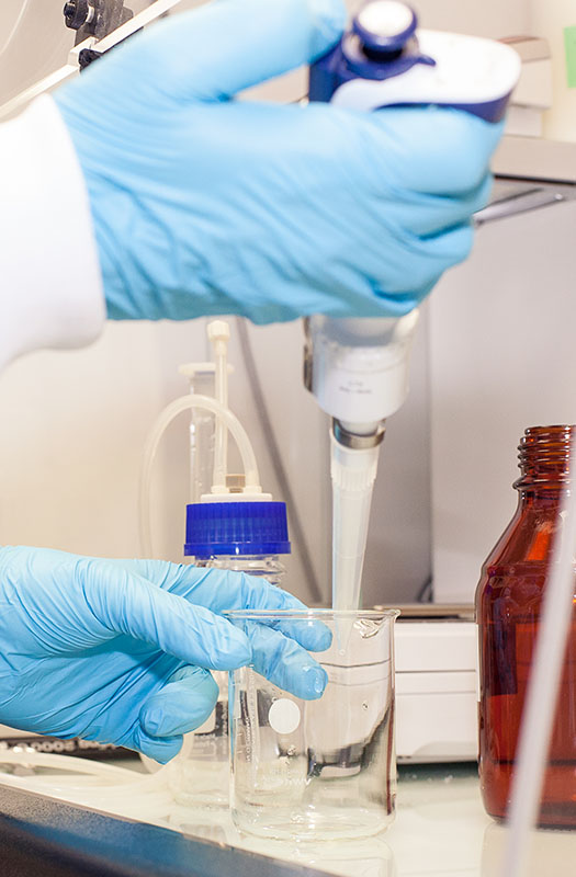 Préparation d’un radiomarquage au laboratoire de radiochimie